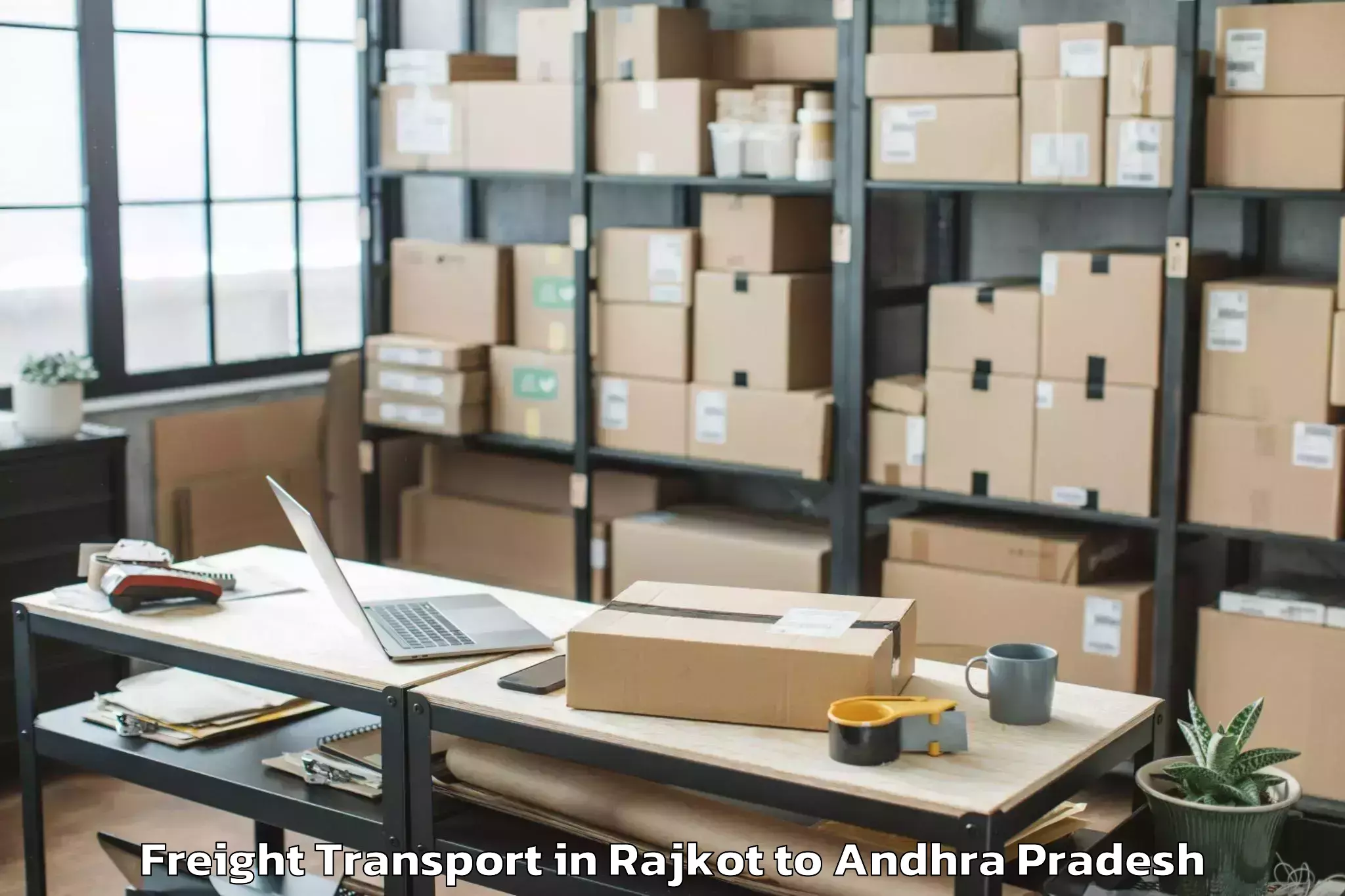 Trusted Rajkot to Padmanabham Visakhapatnam Freight Transport